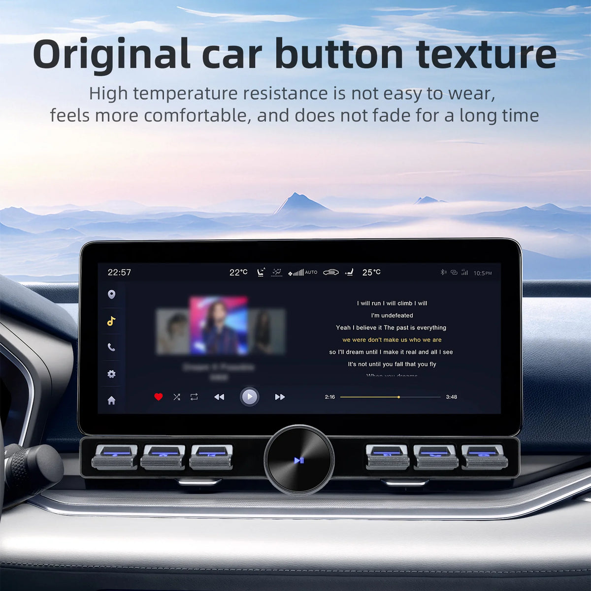 Multimedia Remote Control 7 Keys Blue LED Car Controller Volume Adjuster Phone Call Function Accessories For Navigation Player